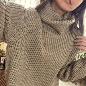 Babaton Crop Guell Turtleneck Sweater Size Small